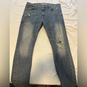 Distressed Levi’s s37 denim